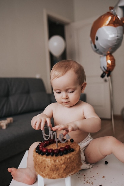 Bambino di un anno. Compleanno