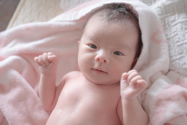 Bambino dopo il bagno