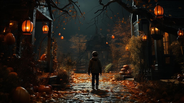 Bambino nel giorno di Halloween Halloween