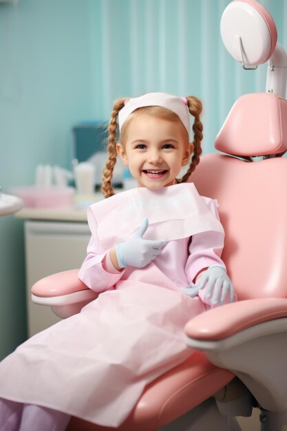 bambino nell'ufficio del dentista IA generativa