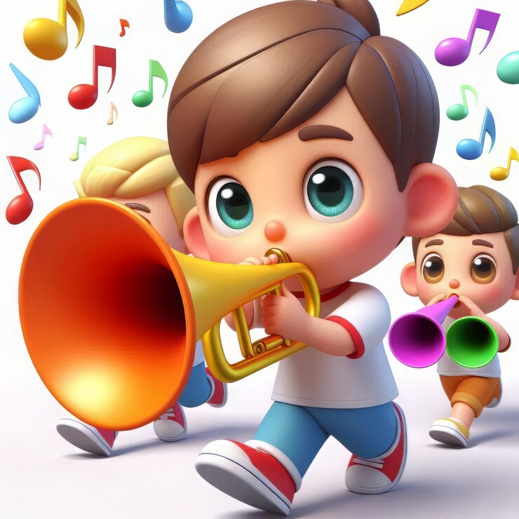 bambino tridimensionale che celebra il nuovo anno