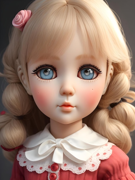 Bambola Barbie con un abito rosa