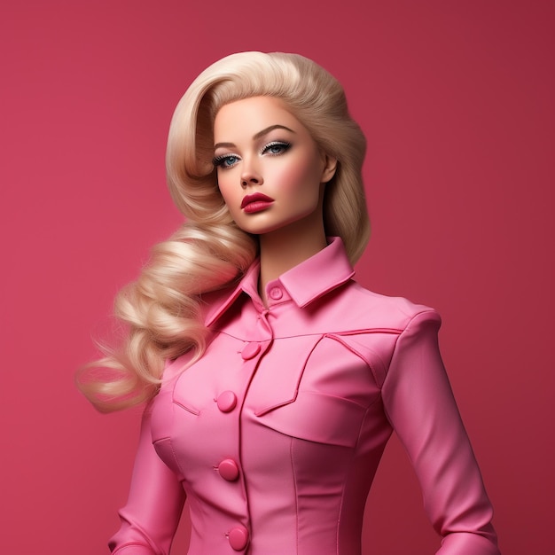 Bambola Barbie Generative Ai Illustrazione