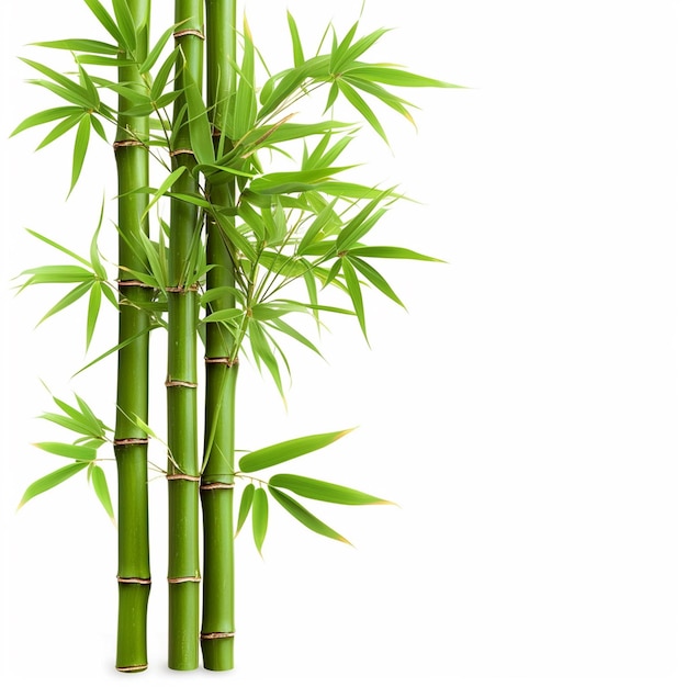Bambù albero foglia pianta gambo e bastone 3d bambù albero Ai Generative