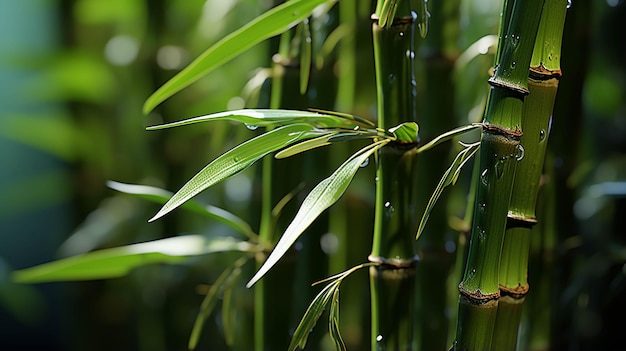 bambù verde Sfondo creativo per fotografia ad alta definizione