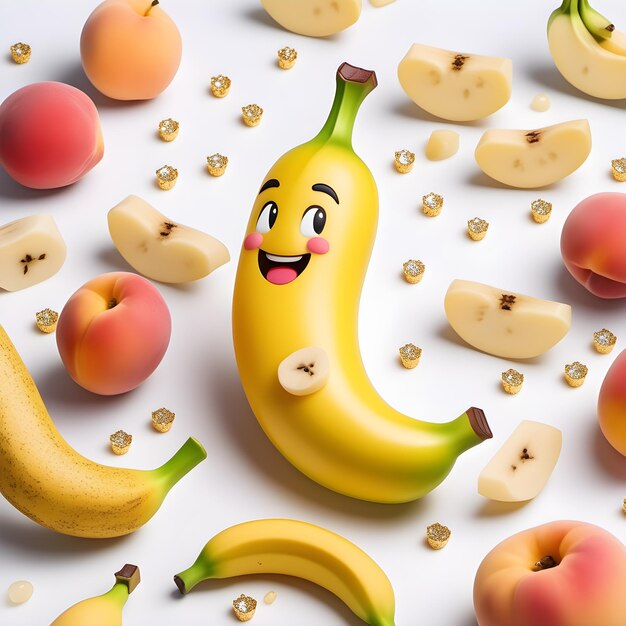 Banana di emoji di risate felici