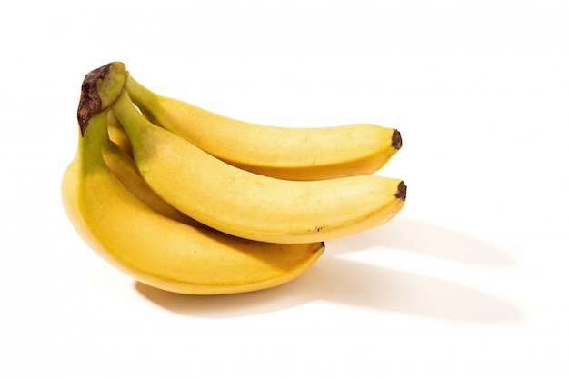 Banana fresca isolata su bianco