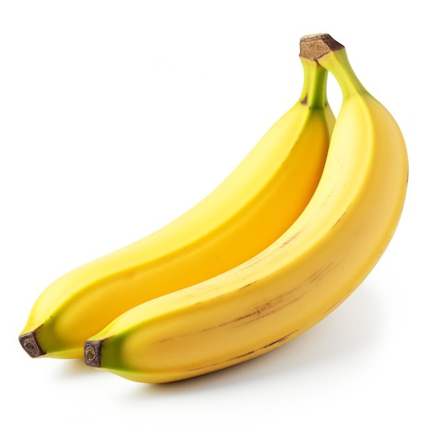 Banana gustosa isolata su sfondo bianco