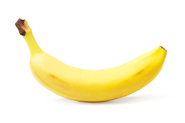 Banana matura isolata su bianco