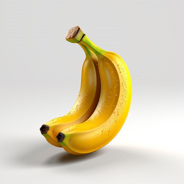 Banana su sfondo bianco