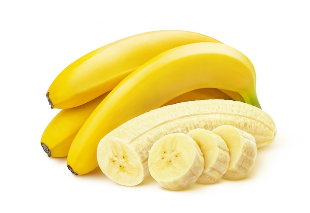 Banana su sfondo bianco