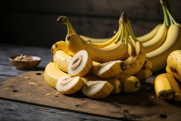 Banane crude non trasformate e pronte da mangiare