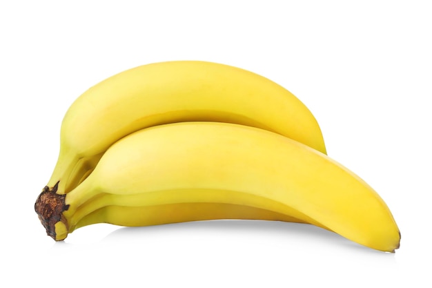 Banane fresche isolate su bianco