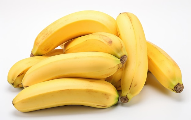 Banane gialle impilate Un grappolo di frutta tropicale fresca strettamente impilato