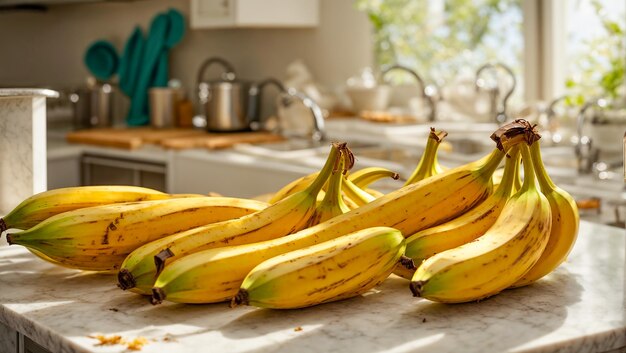 Banane mature in cucina.