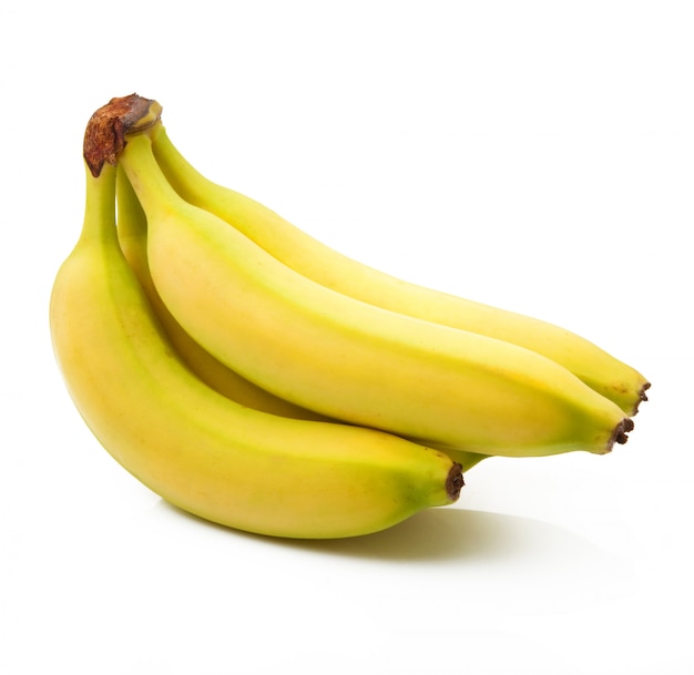 Banane su sfondo bianco