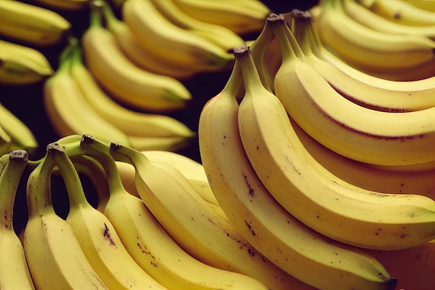 Banane su un mercato