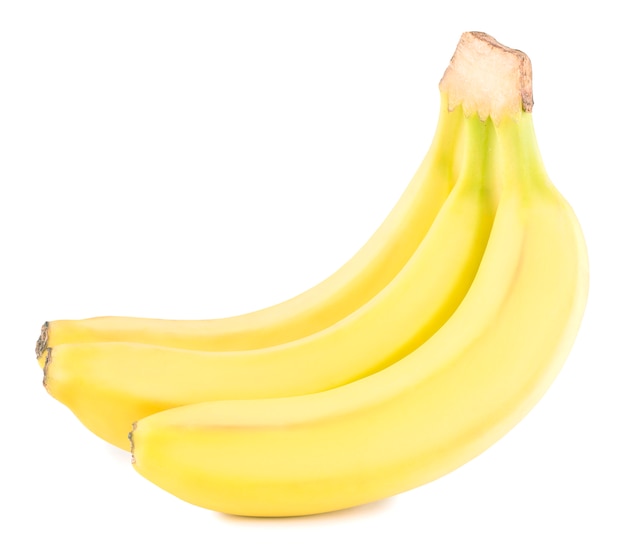 Banane su uno sfondo bianco