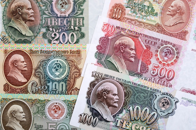 Banconote in rublo antico russo