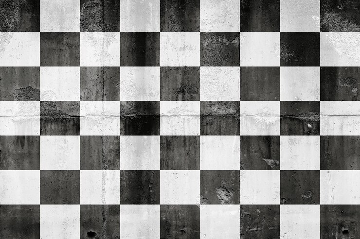 Foto bandiera a scacchi su uno sfondo grunge