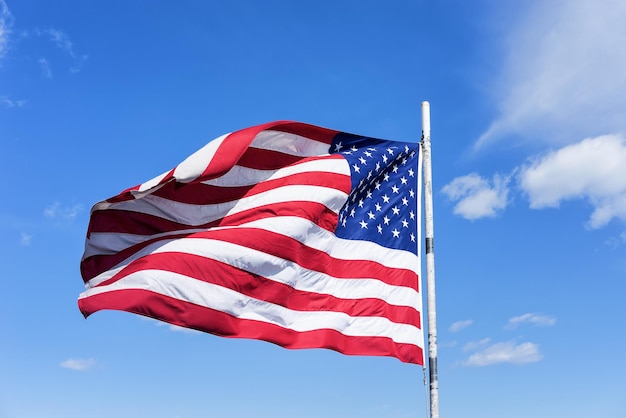 Bandiera americana a Boston, MA, Stati Uniti.