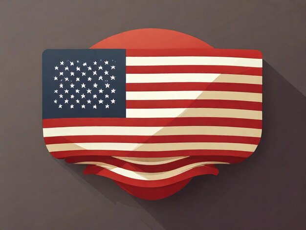 Bandiera americana a vetore piatto