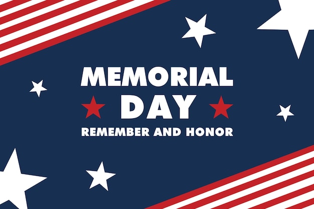Bandiera americana con il testo Memorial day Memorial day sfondo immagine patriottica