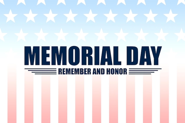 Bandiera americana con il testo Memorial day Memorial day sfondo immagine patriottica