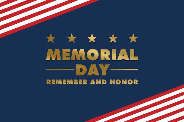 Bandiera americana con il testo Memorial day Memorial day sfondo immagine patriottica