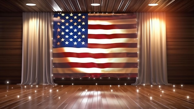 Bandiera americana per il giorno della memoria degli Stati Uniti Giorno del veterano