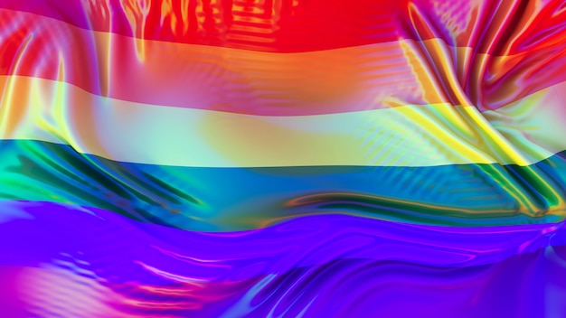 Bandiera arcobaleno LGBT, bandiera del gay pride, bandiera dell'orgoglio LGBT.