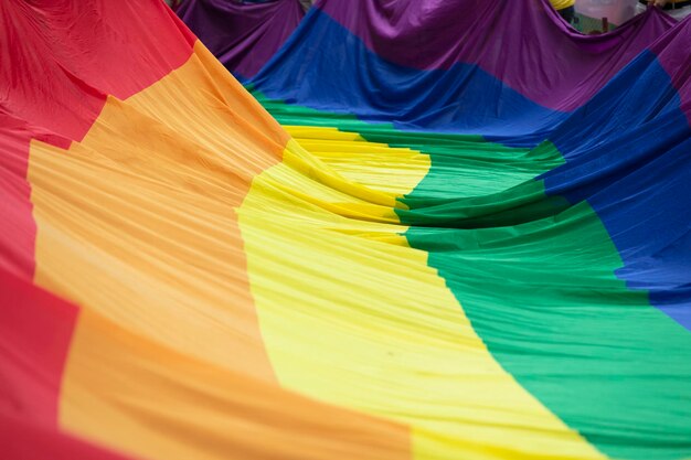 Bandiera arcobaleno lgbtq dell'orgoglio gay