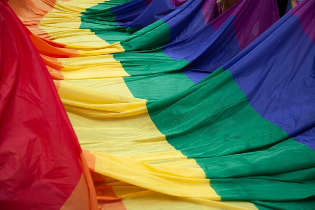 Bandiera arcobaleno lgbtq dell'orgoglio gay