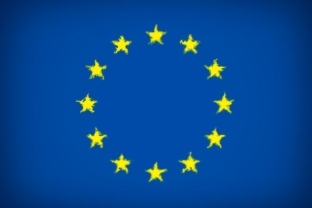 Bandiera creativa dell'Unione Europea.