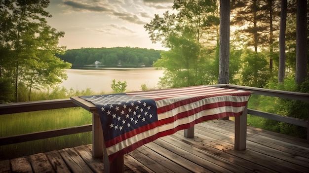 Bandiera degli Stati Uniti d'America patriottismo rosso blu e bianco