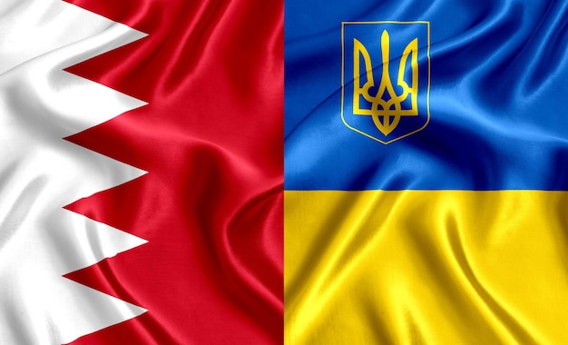 Bandiera del Bahrain e dell'Ucraina