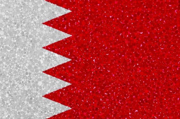 Bandiera del Bahrain su struttura di polistirolo