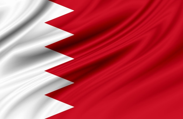Bandiera del Bahrein. Una serie di bandiere del mondo La bandiera del Bahrain del paese