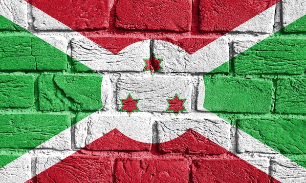 Bandiera del Burundi sul muro