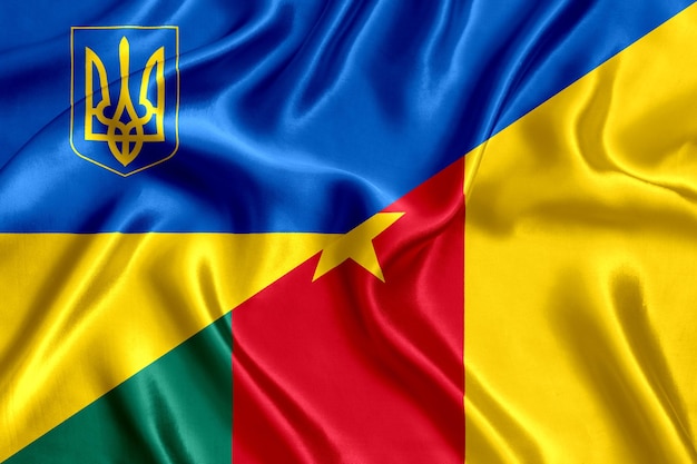 Bandiera del Camerun e dell'Ucraina