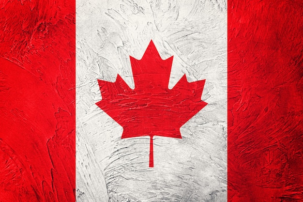 Bandiera del Canada di lerciume. Bandiera del Canada con texture grunge.