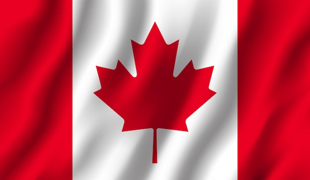 Bandiera del Canada Foto realistica in 3D