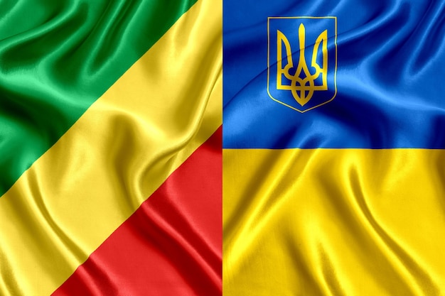 Bandiera del Congo e dell'Ucraina