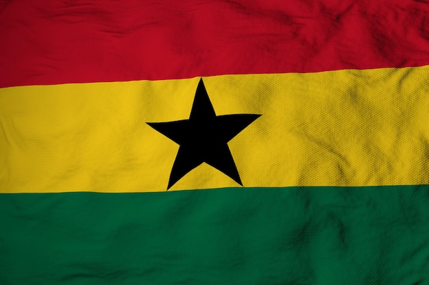 Bandiera del Ghana nel rendering 3D