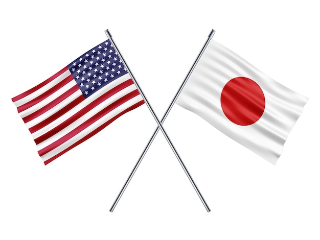 Bandiera del Giappone 3d'illustrazione
