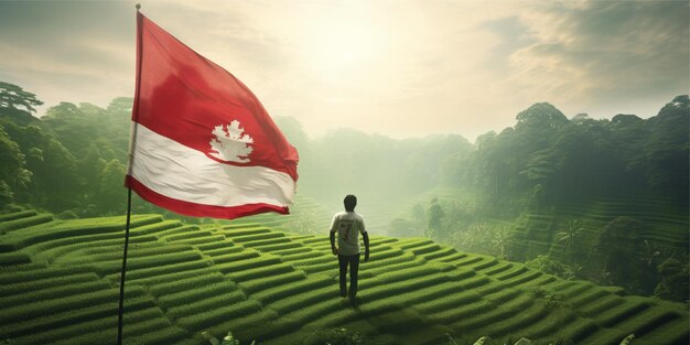 bandiera del giorno dell'indipendenza dell'indonesia