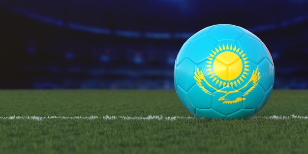 Bandiera del Kazakistan sulla palla da calcio