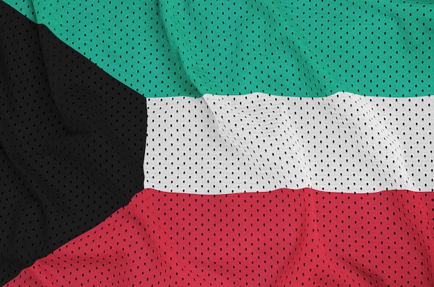 Bandiera del Kuwait stampata su una rete di nylon poliestere