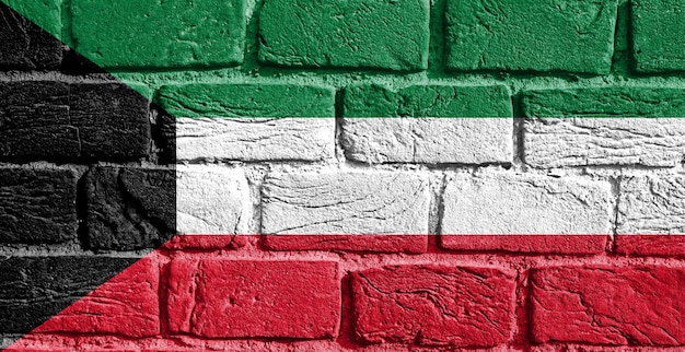 Bandiera del Kuwait sul muro