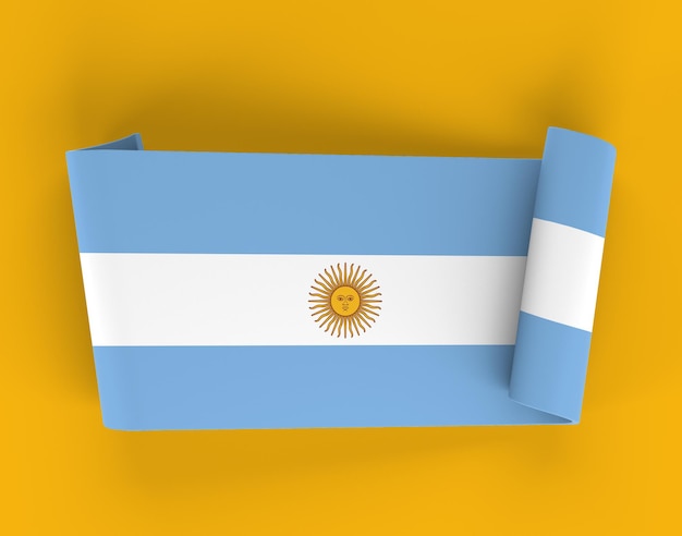 Bandiera del nastro dell'Argentina